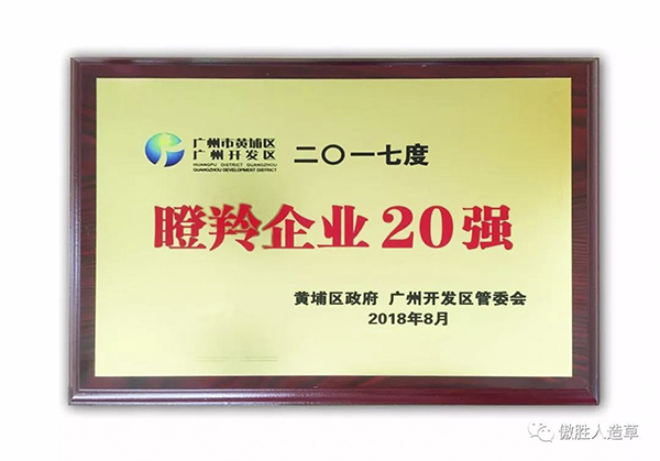 廣州傲勝人造草股份有限公司喜獲瞪羚企業(yè)稱號